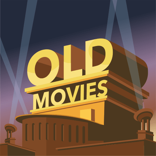 Old Movies Hollywood Classics Logo: A Vintage Film Reel With The Words &Quot;Old Movies&Quot; Written In Retro Font.