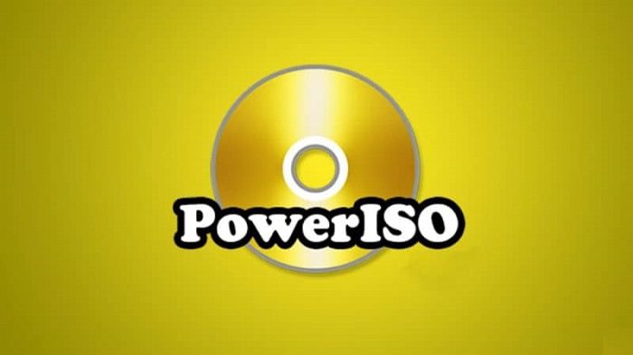 Poweriso Logo On Yellow Background, Representing Poweriso Mod Apk.