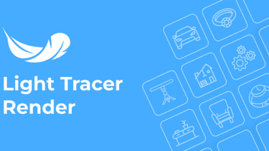 Version 1: Light Tracer Render - A Codecanyon Item For Sale, Showcasing A High-Quality Light Tracing Effect.