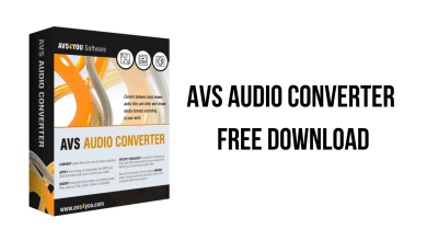 Image Showing A Box For The Avs Audio Converter Software, Khanpc, Alongside Text That Reads &Quot;Avs Audio Converter Free Download.&Quot; The Box Has A Colorful, Abstract Design And Lists Features Of The Software, Including Its Ability To Convert Between Different Audio Formats.