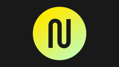 A Bold, Black Lowercase &Quot;N&Quot; With An Extended Left Leg Intersects With An Inverted &Quot;U&Quot; At The Center. The Design, Reminiscent Of Filmworkz Nucoda'S Distinct Style, Is Set On A Round Gradient Background Transitioning From Yellow At The Top To Green At The Bottom, Against A Solid Black Canvas.